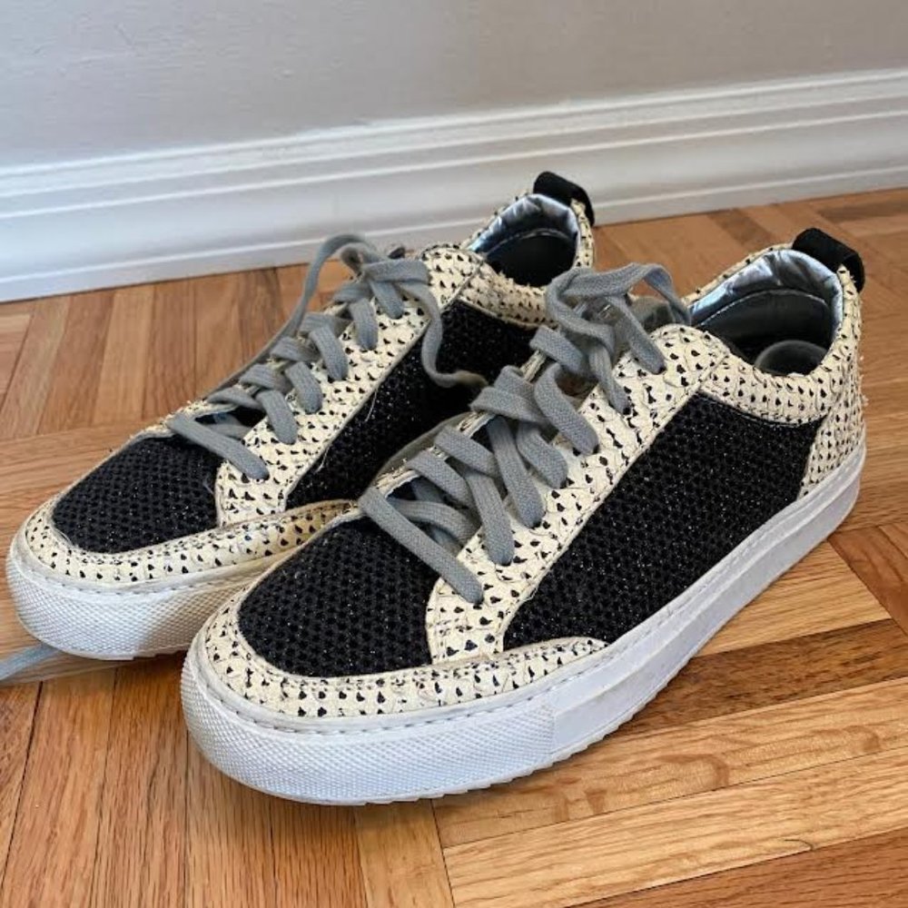 P448 Soho Low Sneakers Crackled Snake + Sparkle 7